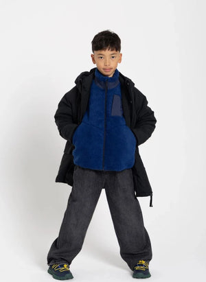 Finger in the nose - Paulo Çift Malzemeli Sherpa Ceket | Royal blue