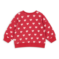 Konges Sløjd - Sweat Loupy Lou Cœurs Organic Cotton | Red