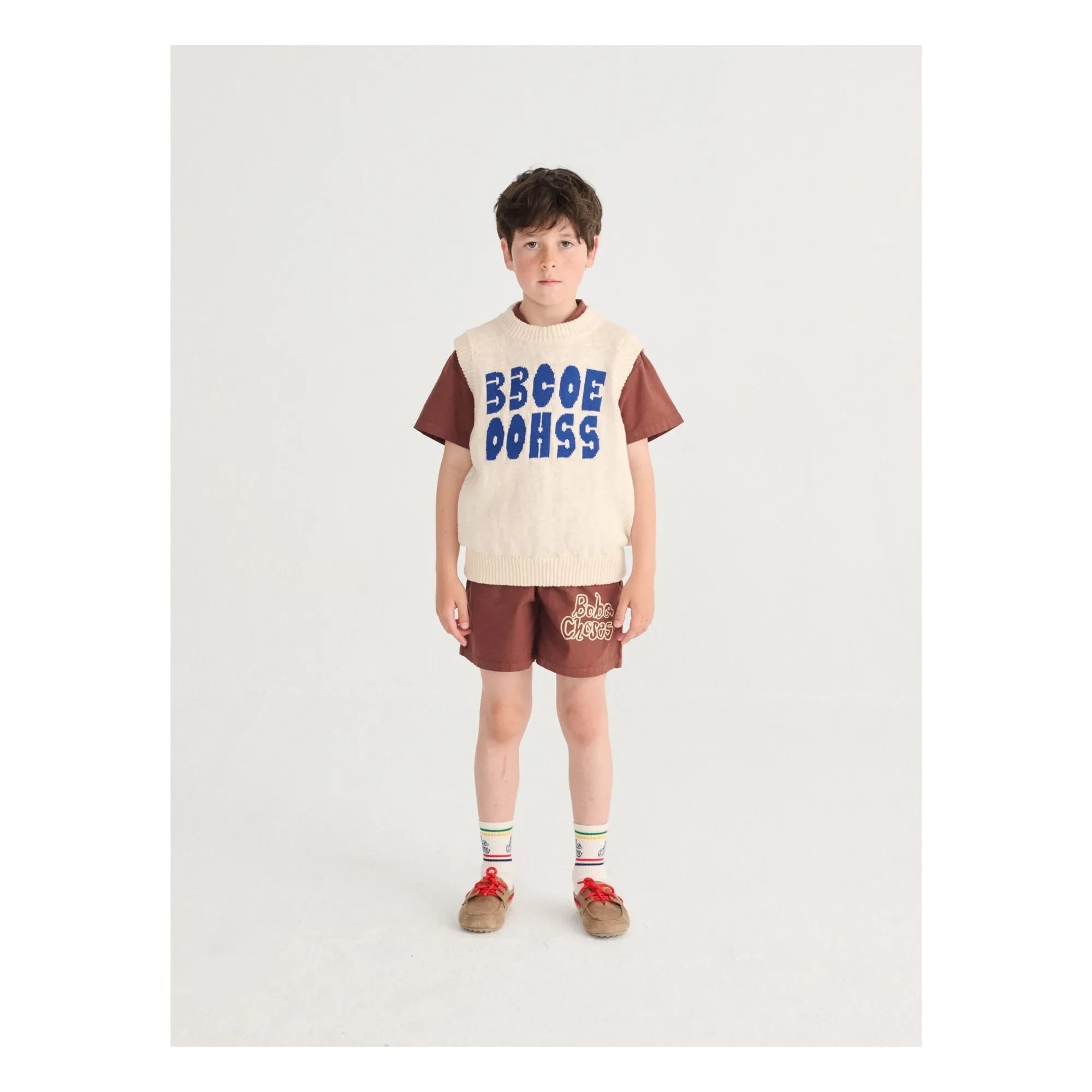Bobo Choses - Bobo Choses Organic Cotton Elastic Shorts | Brown