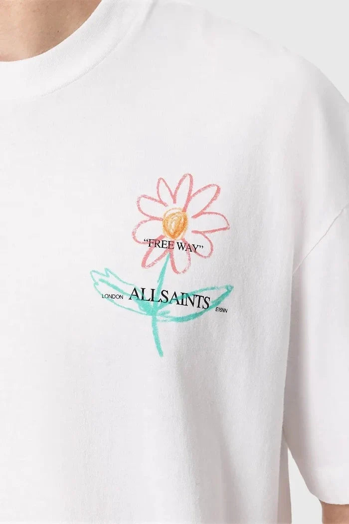 AllSaints Erkek Pamuklu Oversize Tişört CRAYO