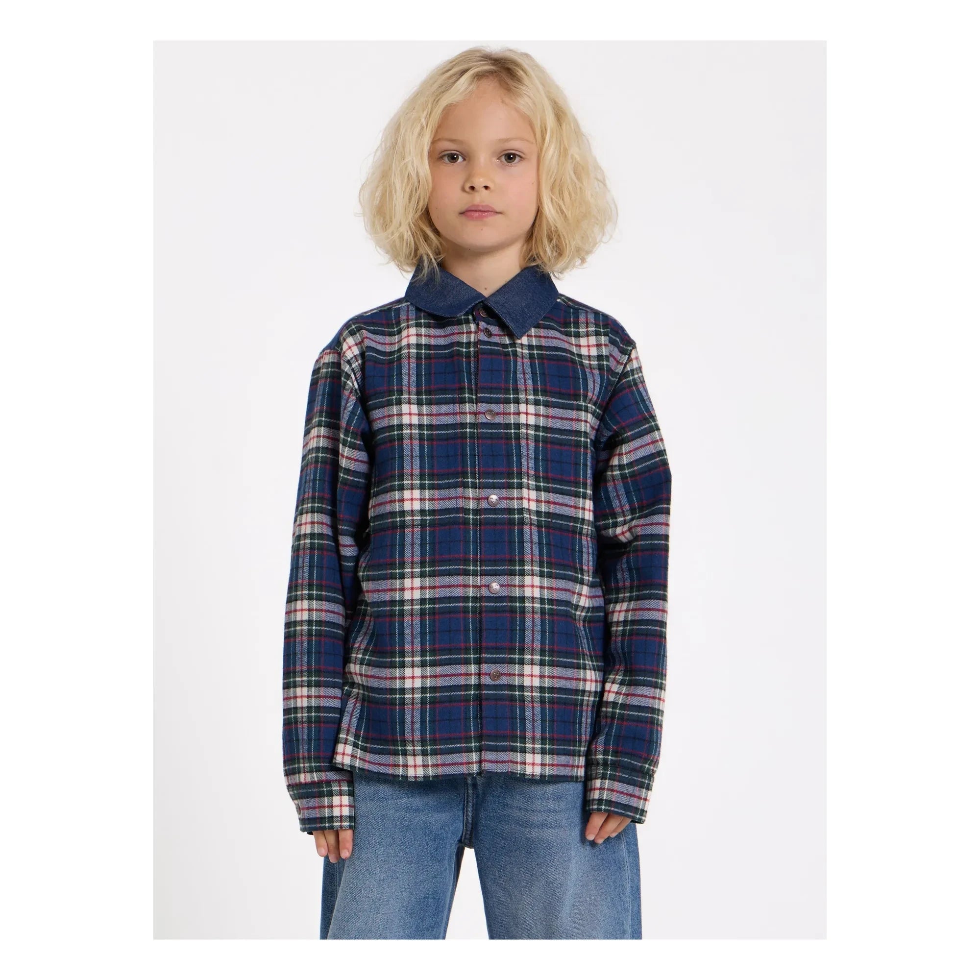 Finger in the Nose - Enara Checkered Shirt | Blue