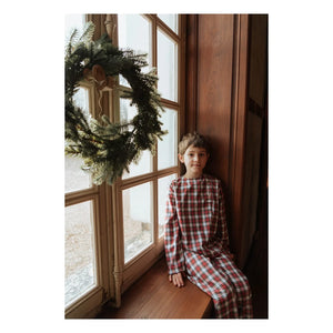 Risu Risu - Lao Plaid Organic Cotton Pajamas | Red