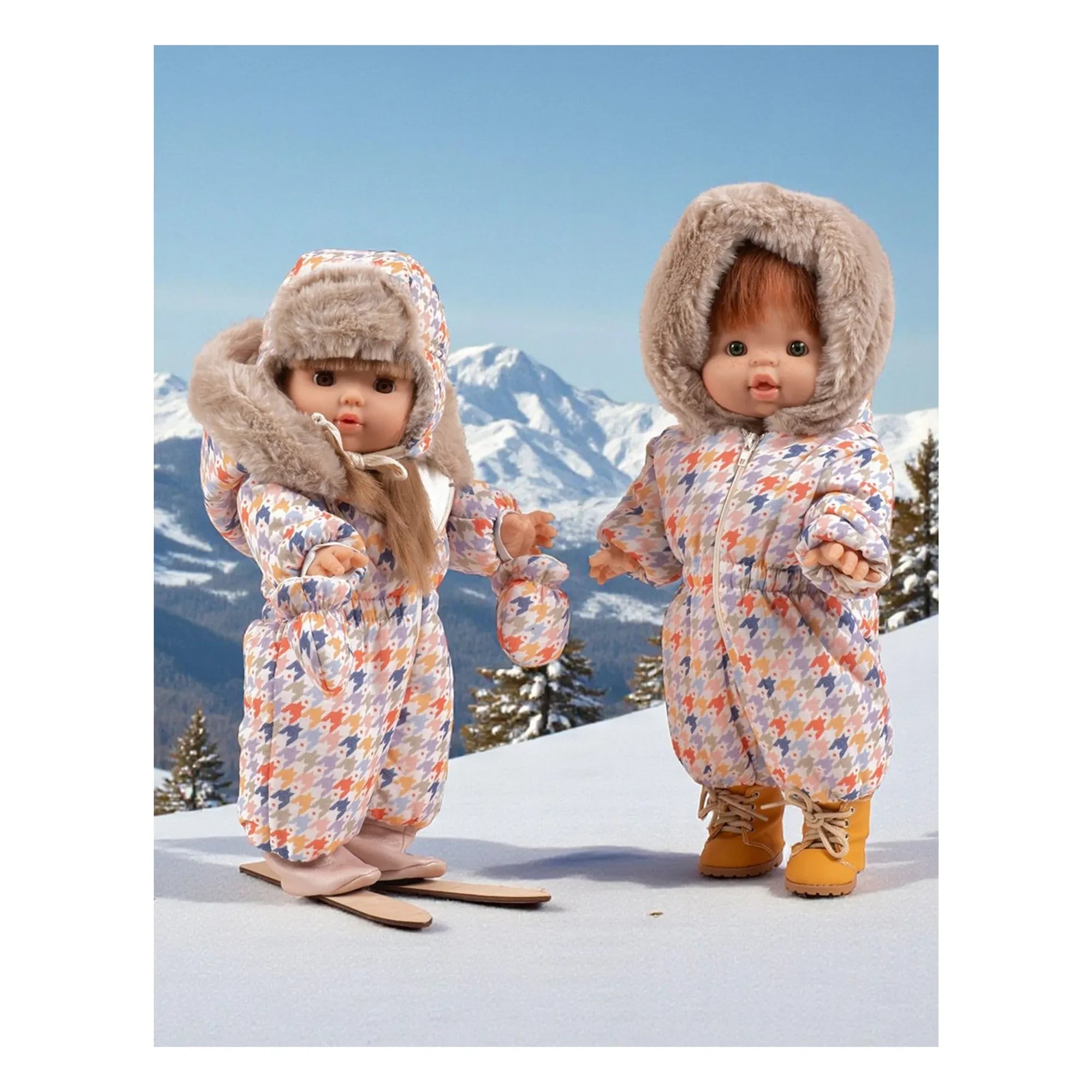 Minikane - Vestaire oyuncak bebek - Slalom şapka ve eldiven seti