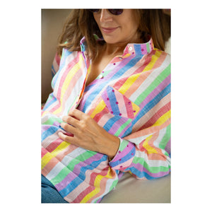 Paolina - Beyonce Tunus Blouse | Blue