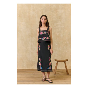 Louise Misha - Amarante Organic Cotton Skirt | Black