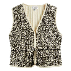 Emile et Ida - Bennet Leopard Sleeveless Vest | Black