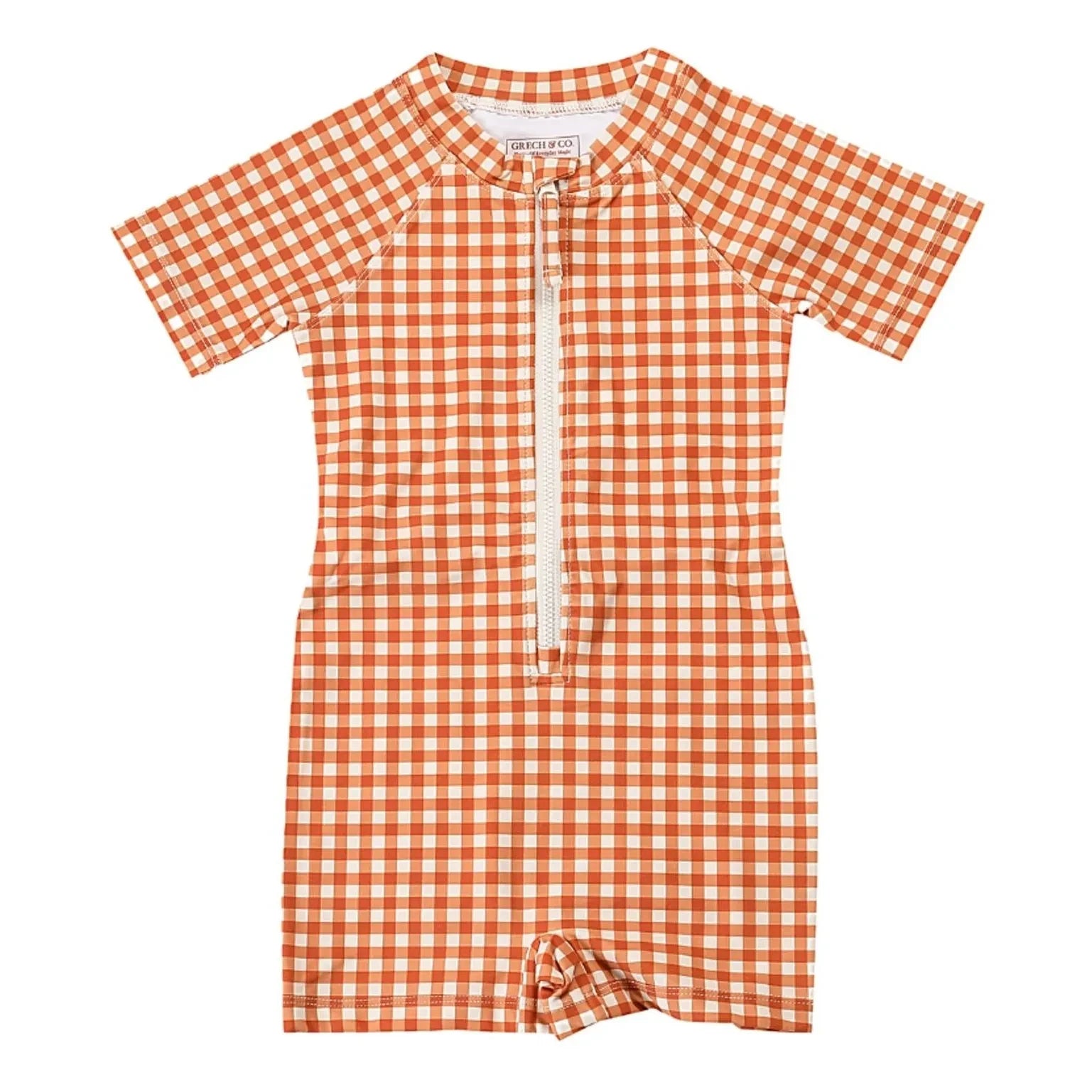 Grech & Co - Vichy Recycled Fibre Swimwear | Mustard