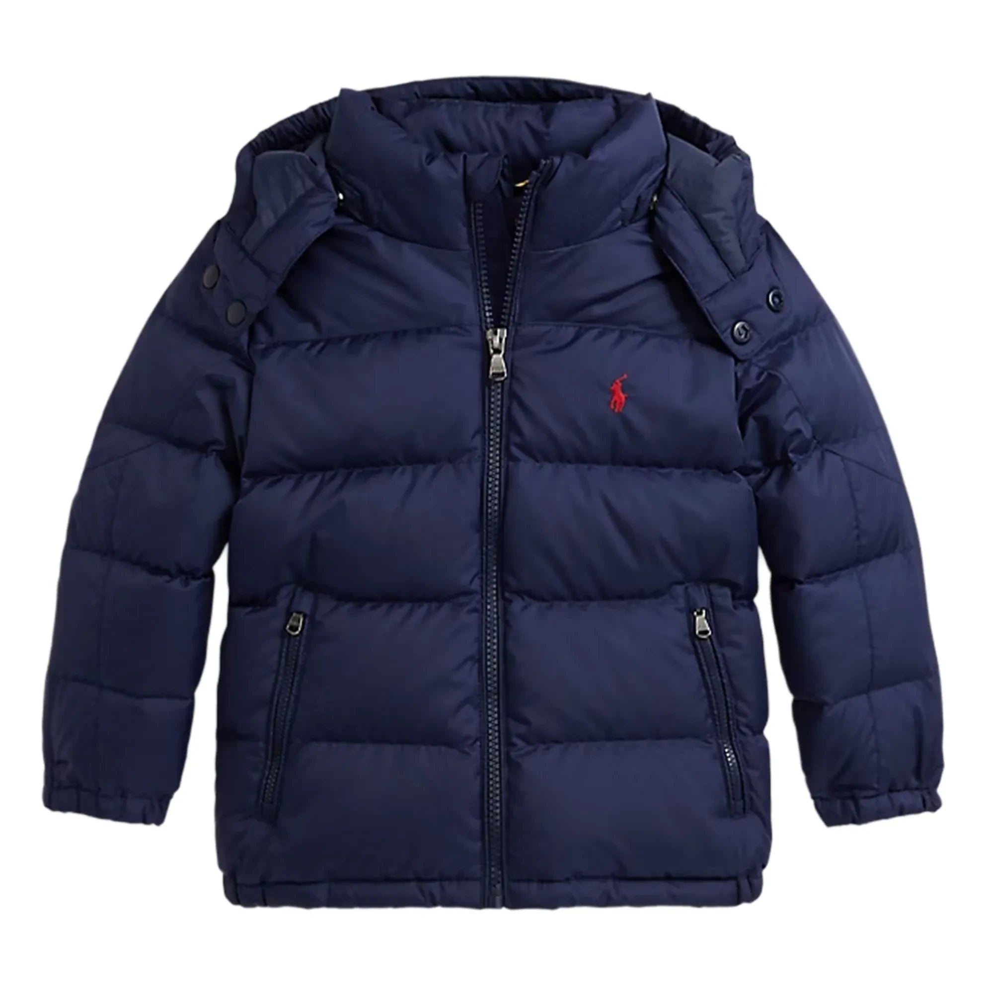 Ralph Lauren - Recycled Fiber Logo Puffer Coat | Navy Blue