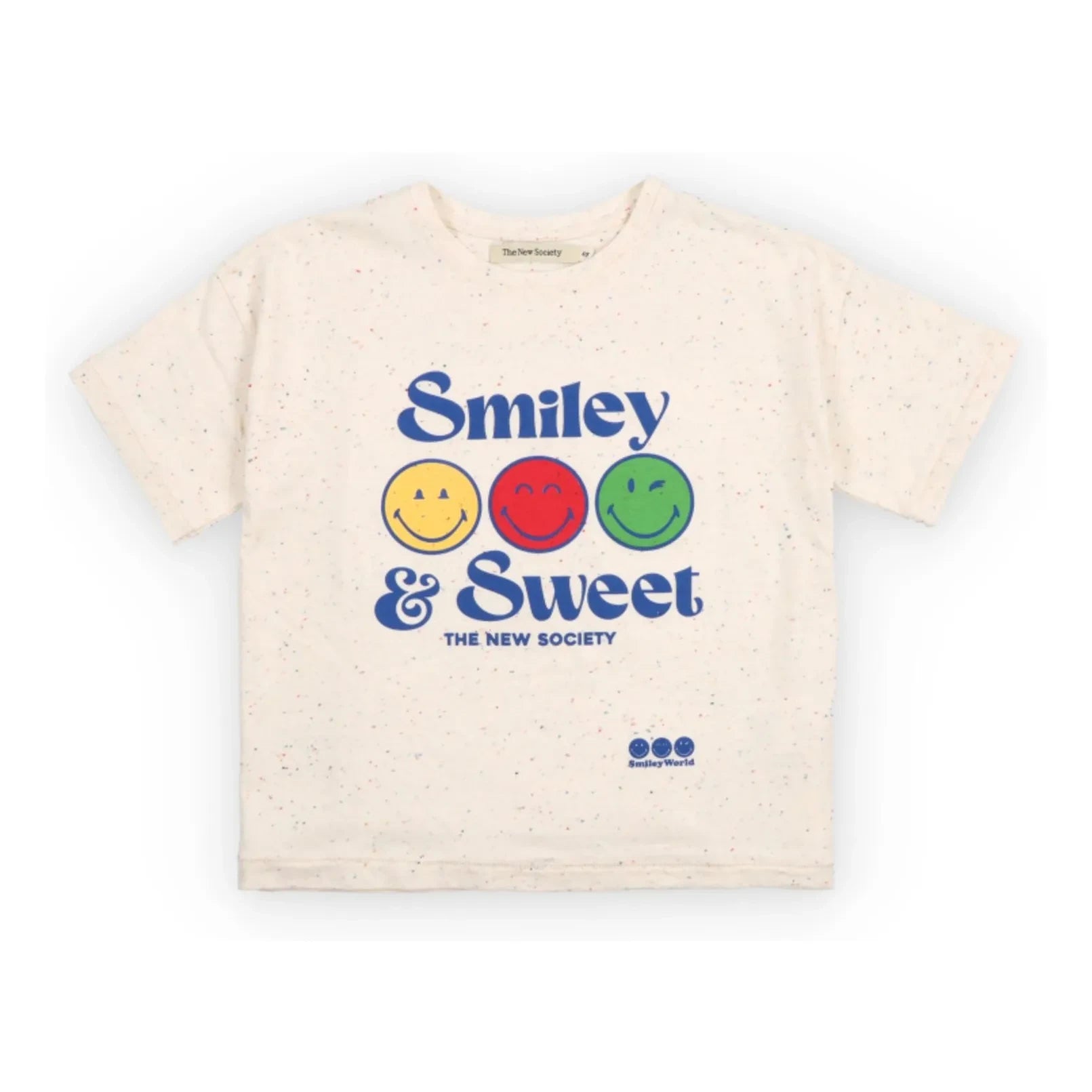 the new society - Smiley ve Sweat Tişört | Kırık beyaz melanj