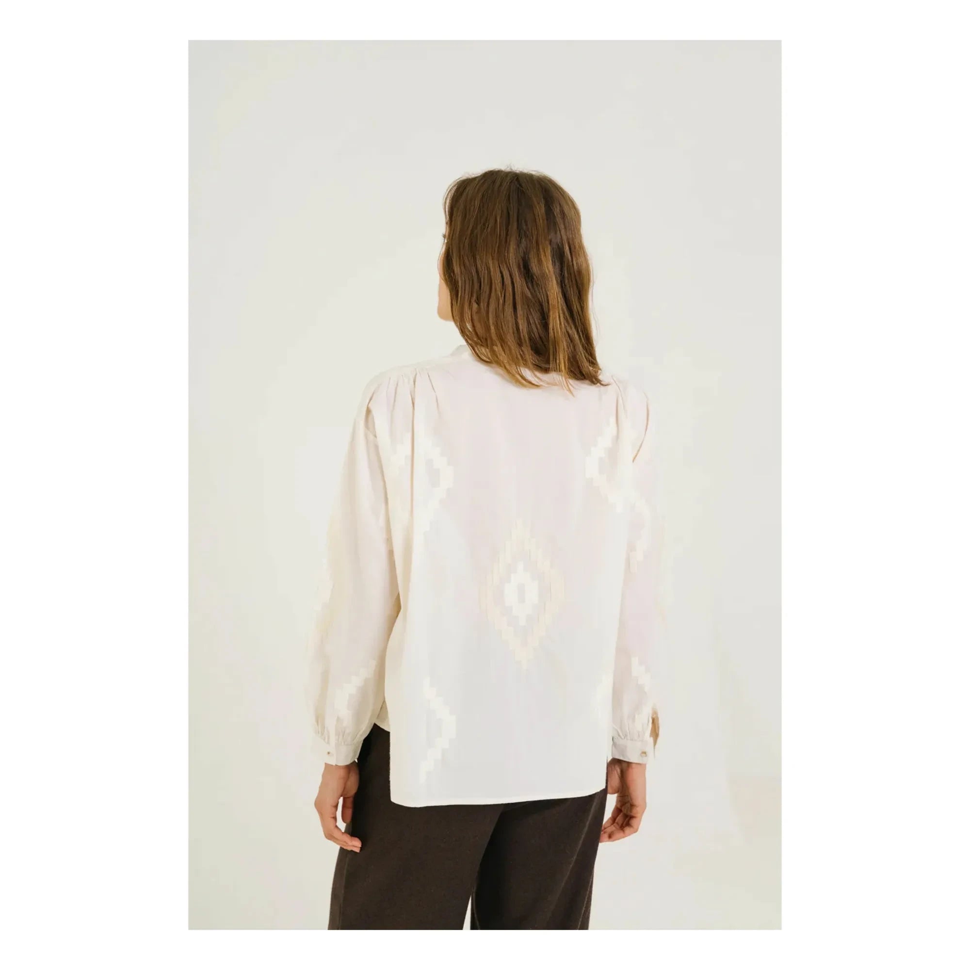Sacrécoeur - Ella Astra Embroidered Blouse | Ivory