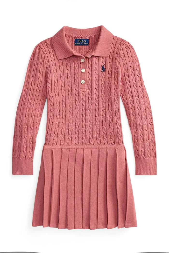 Polo Ralph Lauren Pamuklu Pileli Elbise