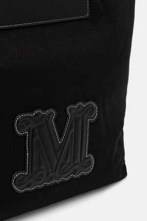 Max Mara Beachwear kadın pamuklu plaj çantası ECRU