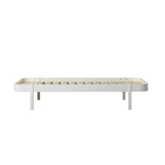 Oliver Furniture - Meşe Ahşap Şezlong Yatak 90x200 cm | Beyaz