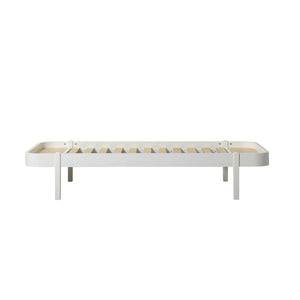 Oliver Furniture - Meşe Ahşap Şezlong Yatak 90x200 cm | Beyaz