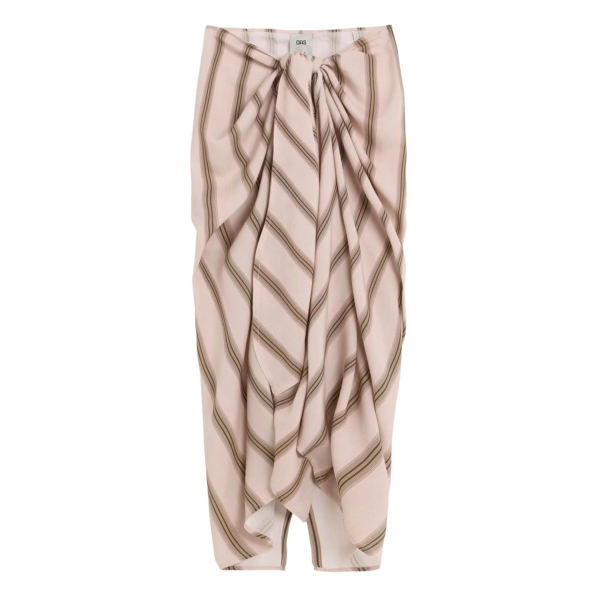 OAS - Gelato Cyan Striped Pareo | Pale Pink