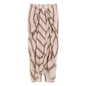 OAS - Gelato Cyan Striped Pareo | Pale Pink