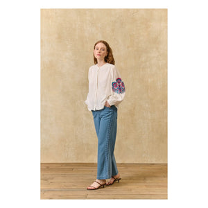 Louise Misha - Jeanne organic cotton blouse | White