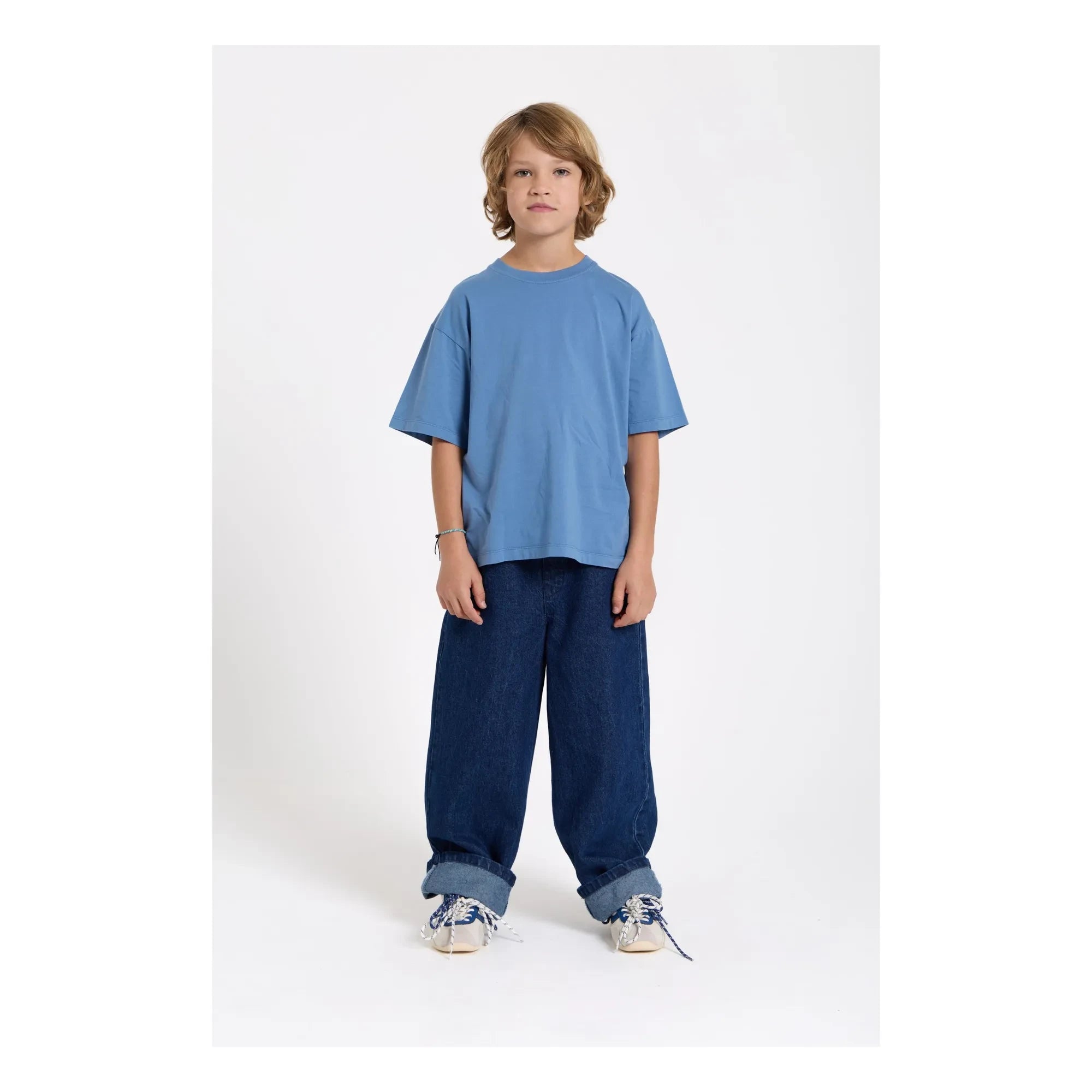 Smallable Kid - Wide Leg Burt Jeans | Raw Denim