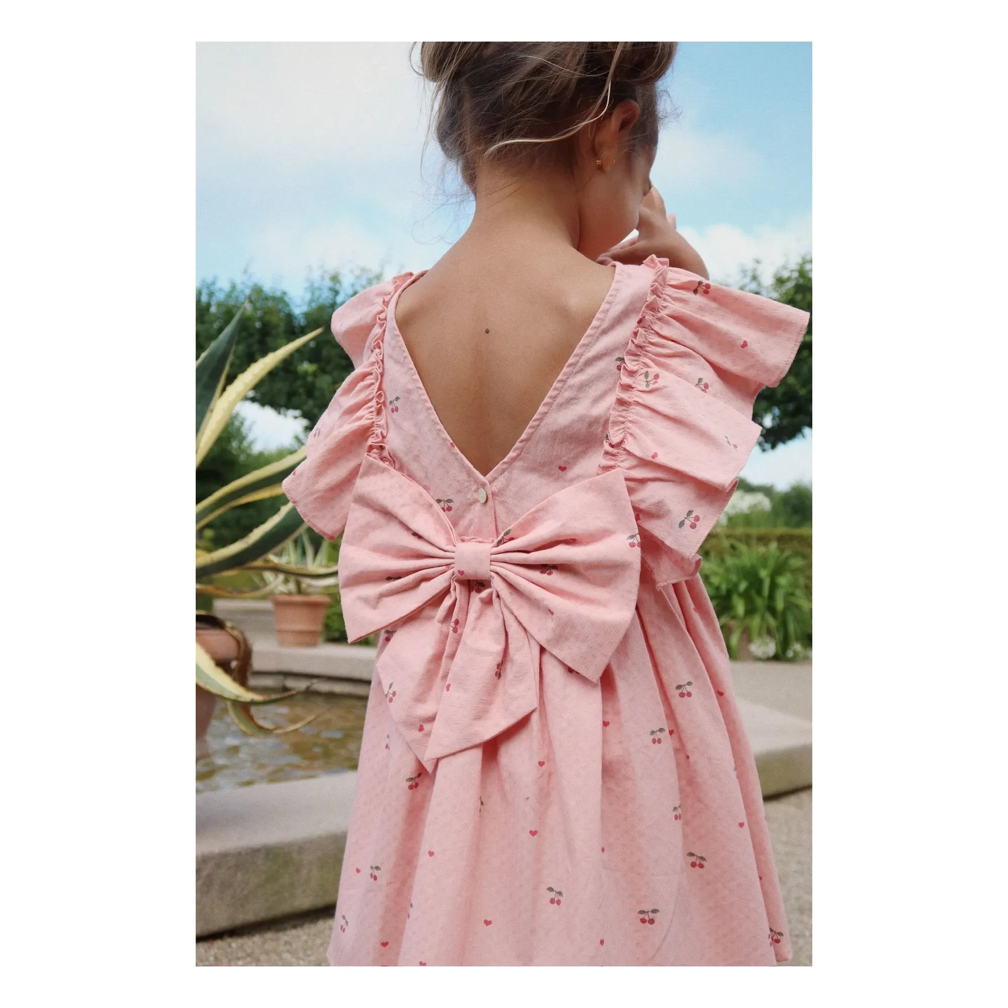 Konges Sløjd - Evia Cerises bow dress | Pink