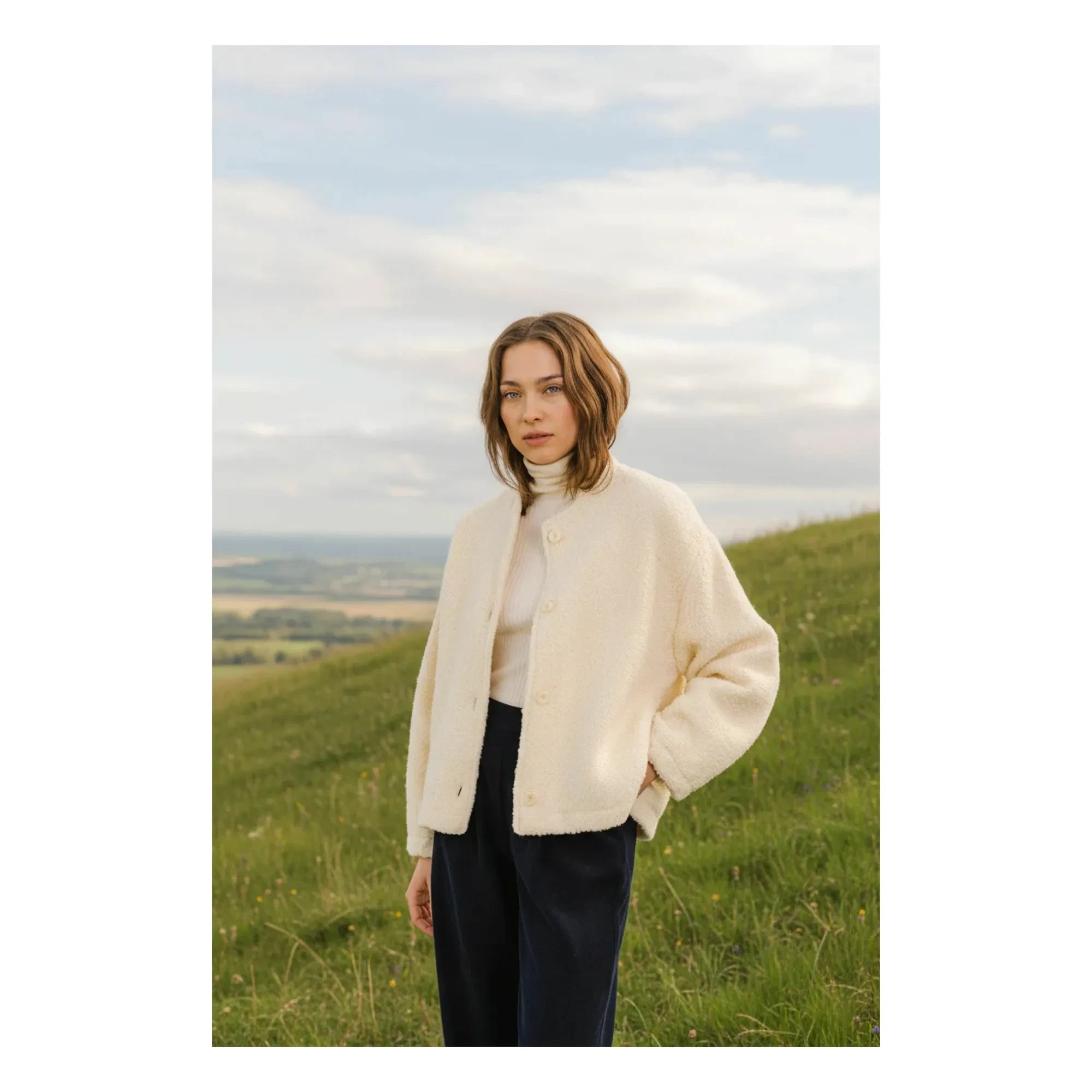 Sacrécoeur - Jay Bouclette Virgin Wool Jacket | White