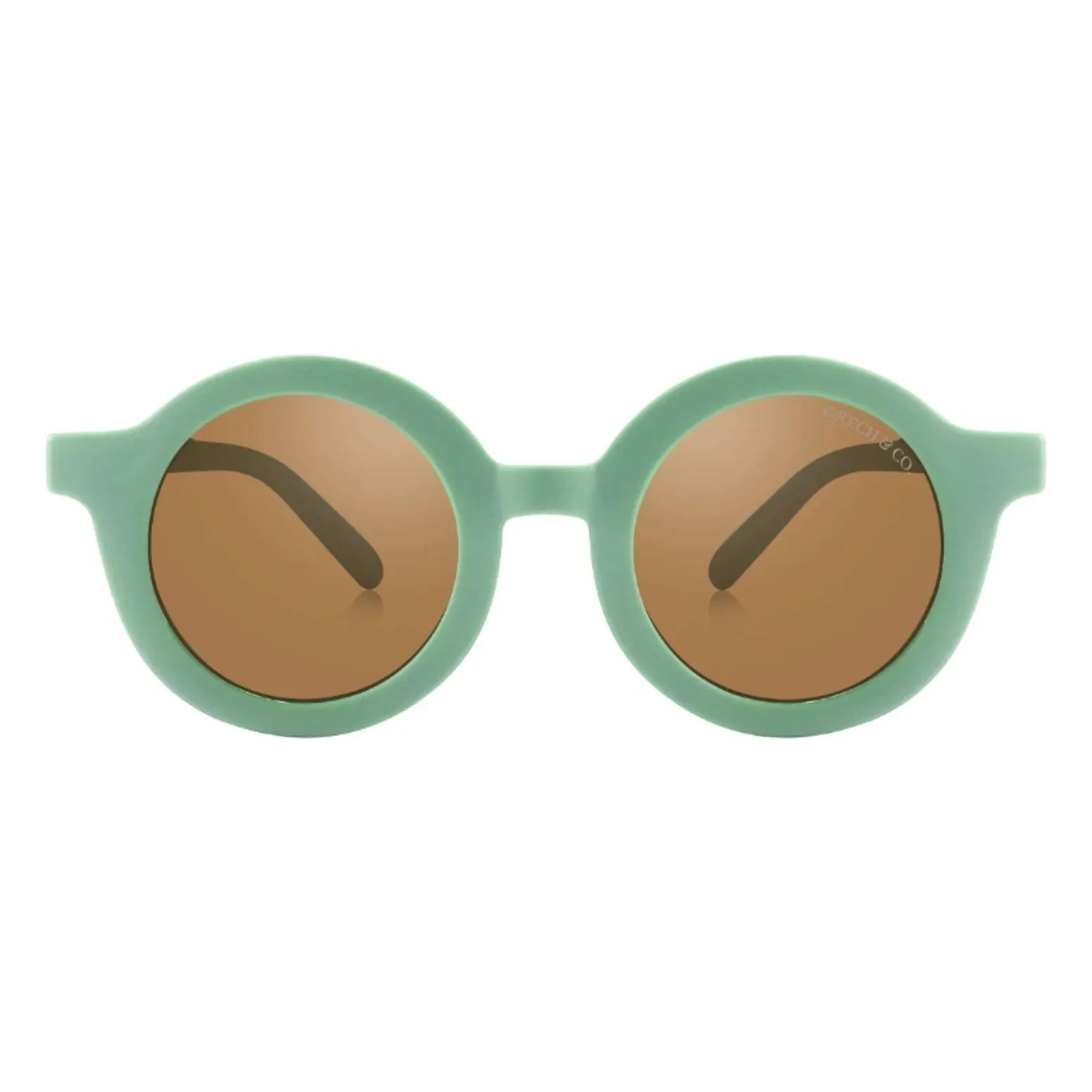 Grech & Co - Original Round Polarized Organic Fiber Sunglasses | Light Green