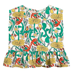 Bobo Choses - Organic Cotton Flower Top | Ecru