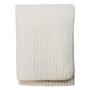 Madam Stoltz - Quilted Cotton Bedspread | White