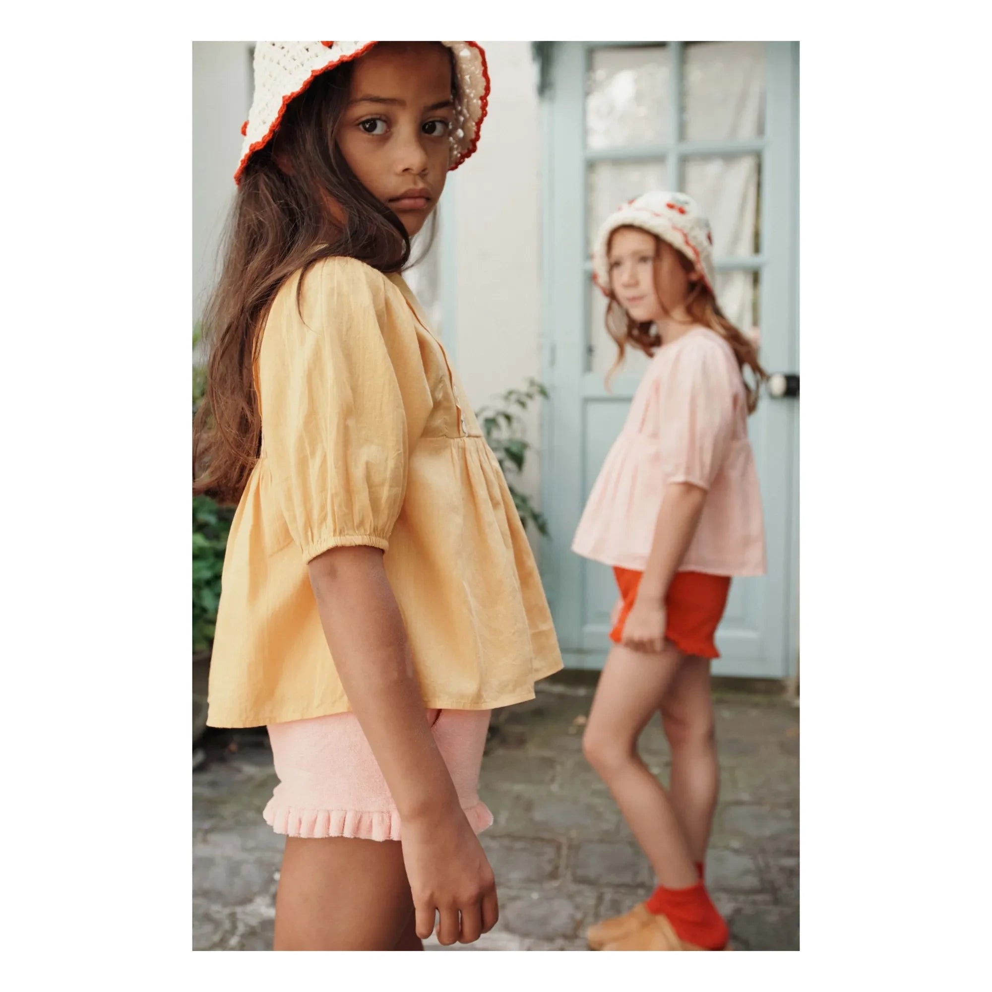Emile et Ida - Terry Ruffle Shorts | Pale Pink