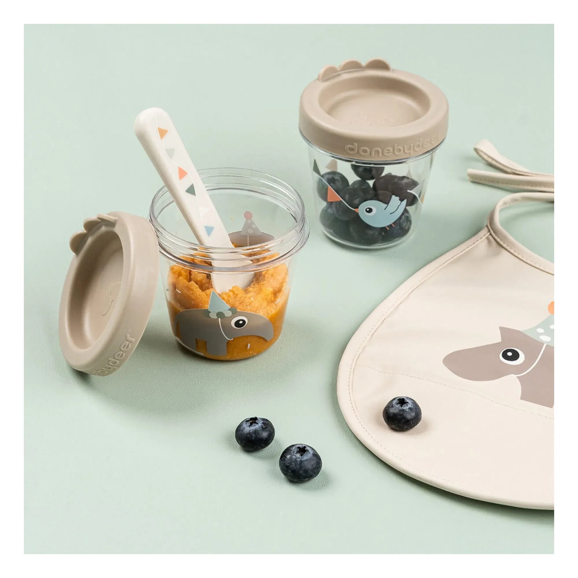 Done by deer - Celebration Tritan Food Containers - Set of 2 | Sand