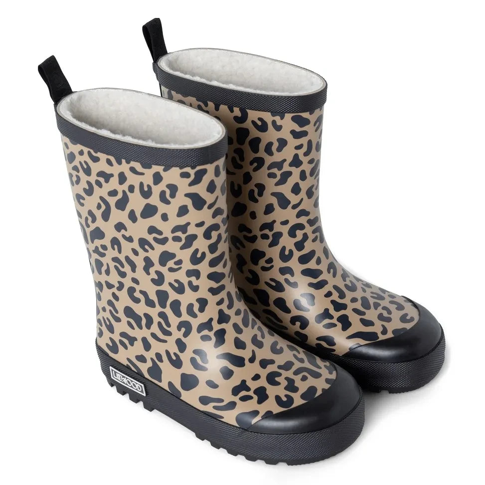 Liewood - Mason Leopard Rain Boots | Brown