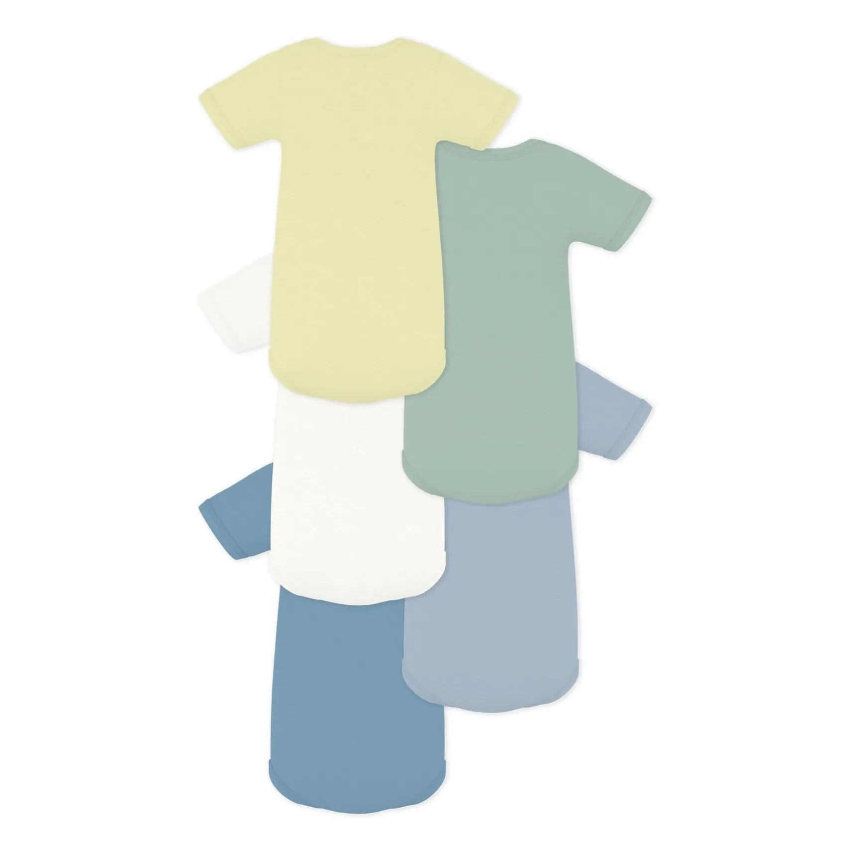 Petit Bateau - Batch 5 Bodysuit Semainier Organic Cotton | Blue