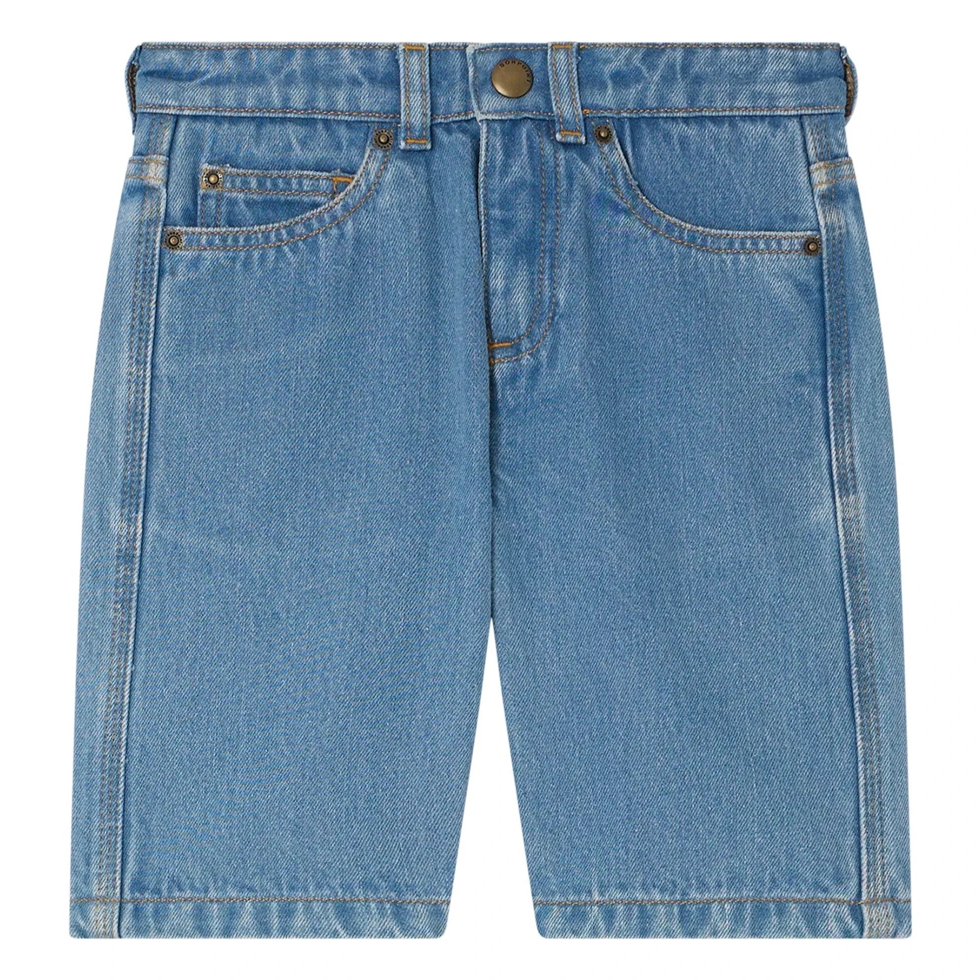 Bonpoint - Elvio Denim Bermuda Shorts Organic Cotton | Blue