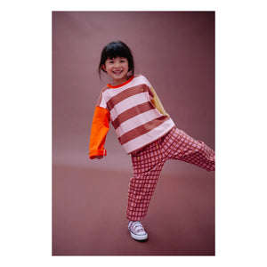 Sticky Lemon - Lemon plaid joggers | Powder pink