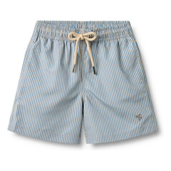 Wheat - Hansi Recycled Fiber Striped Swimsuit | Light Blue