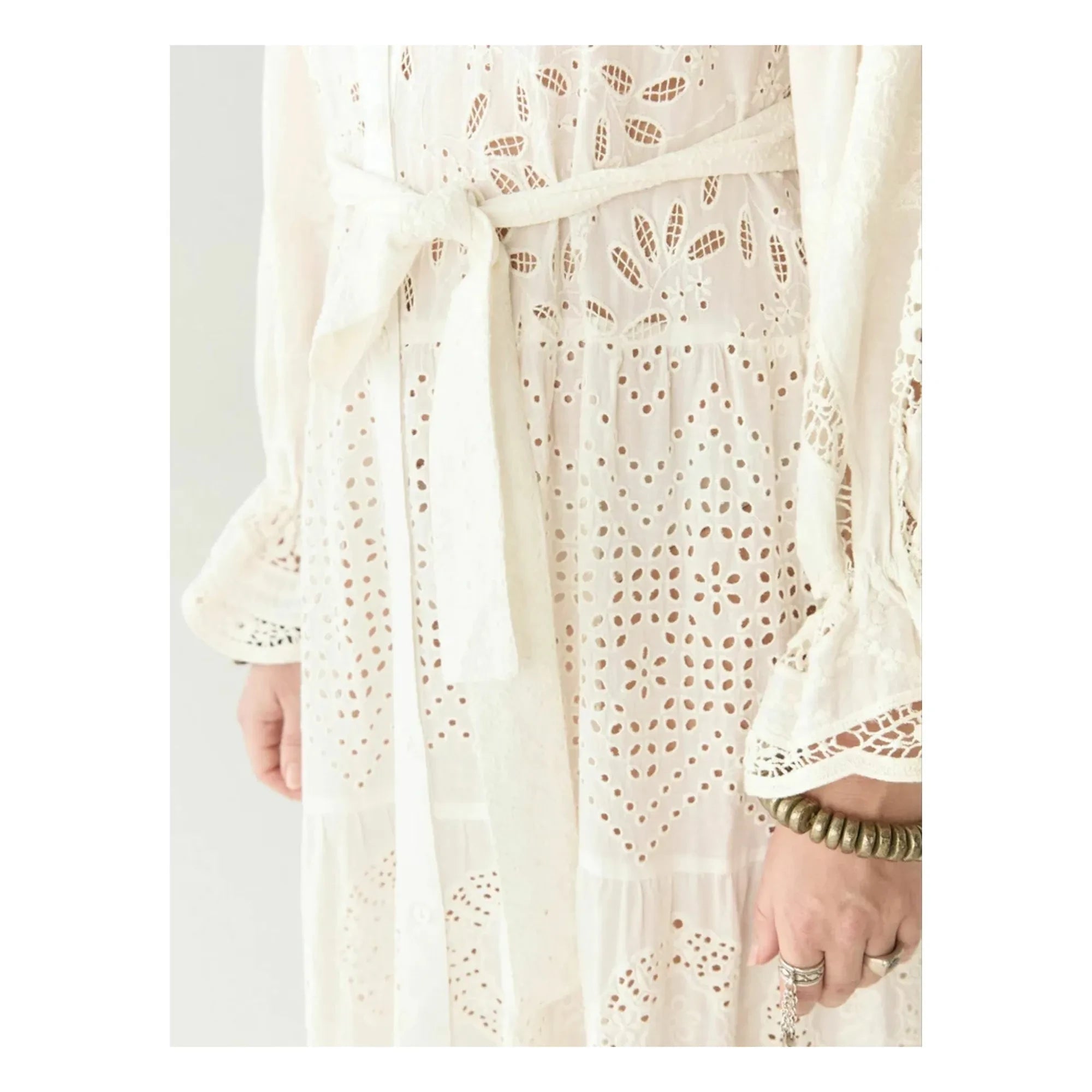 Maison Hotel - Canterbury Patch Dress Lilibet | White