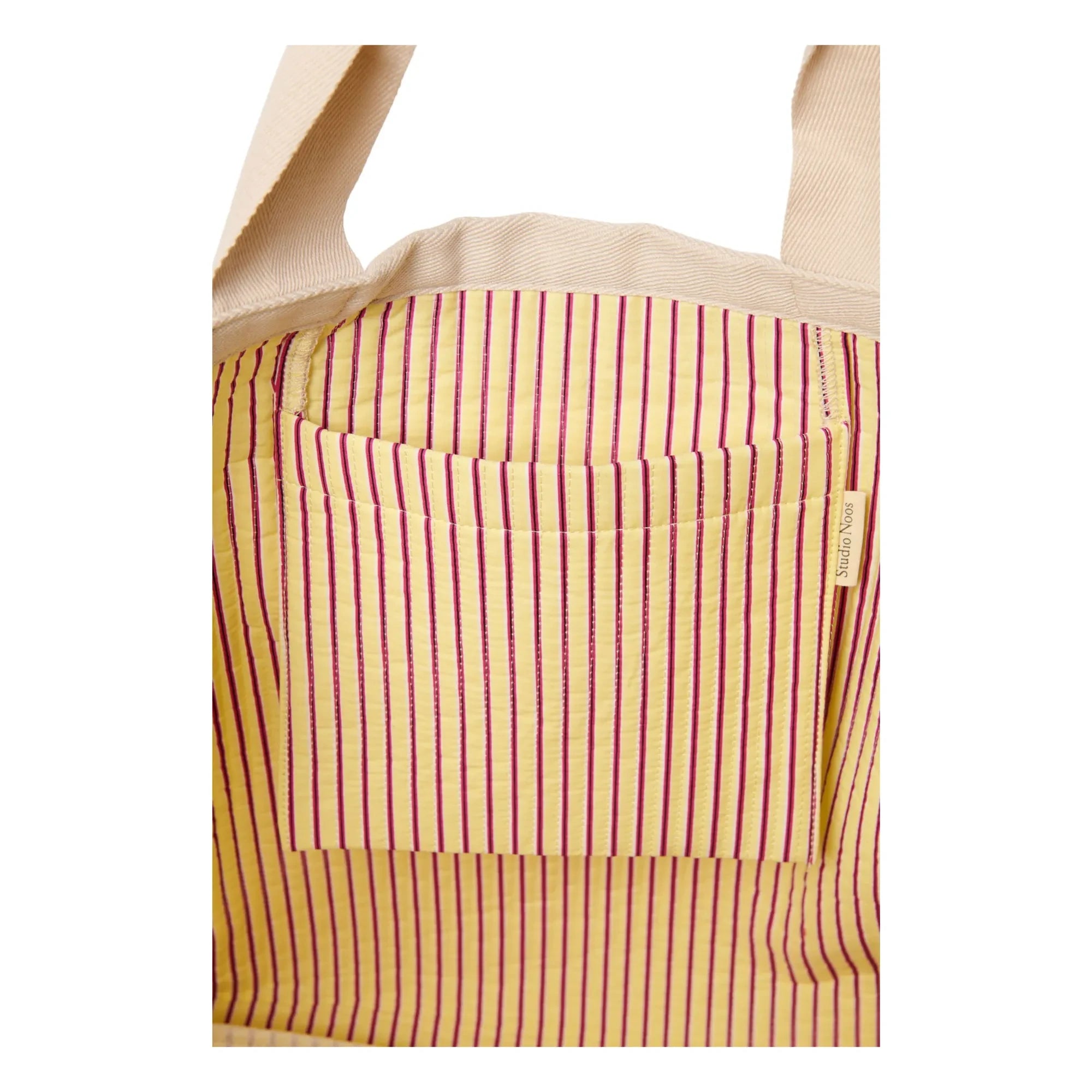 Studio Noos - Striped Beach Bag | Pale Yellow