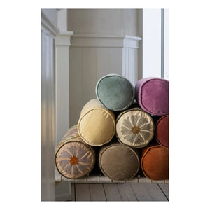 Madam Stoltz - Velvet Cylinder Pillow | Honey