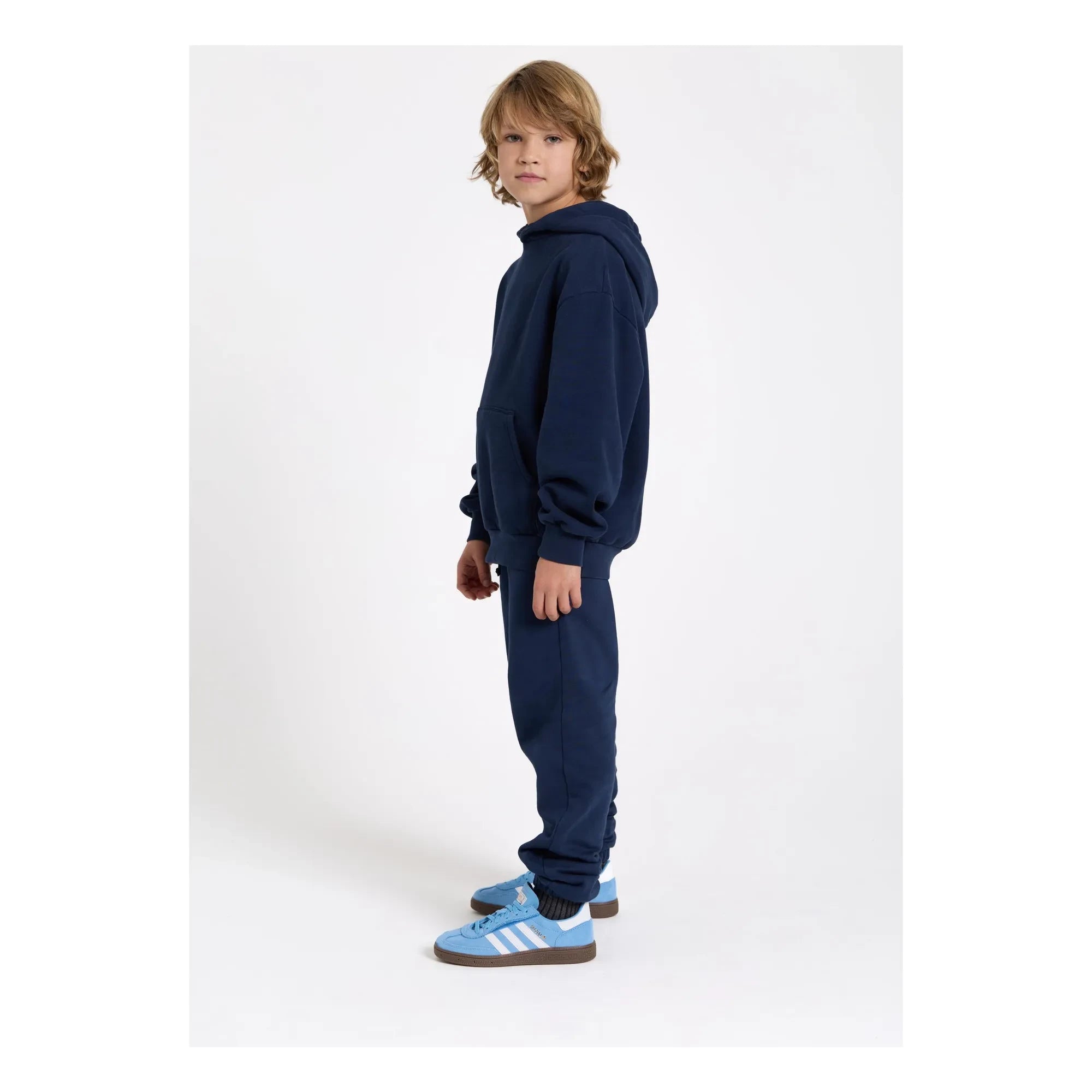 Smallable Kid - Washed blue organic cotton joggers