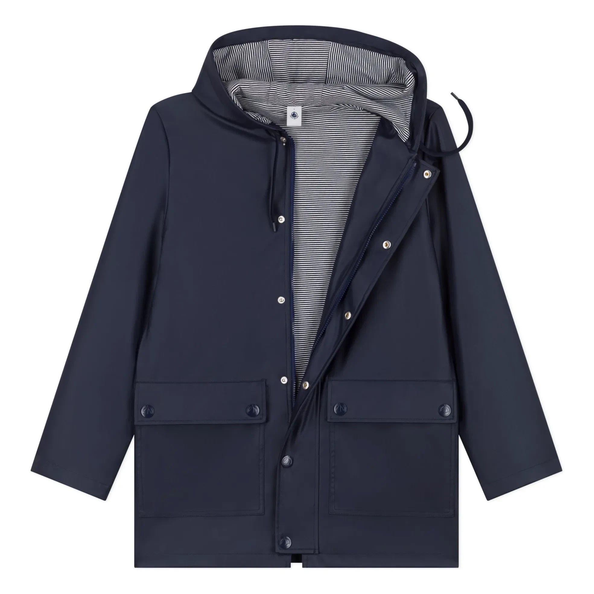 Petit Bateau - Laiga Faux Pearl Coat | Navy Blue