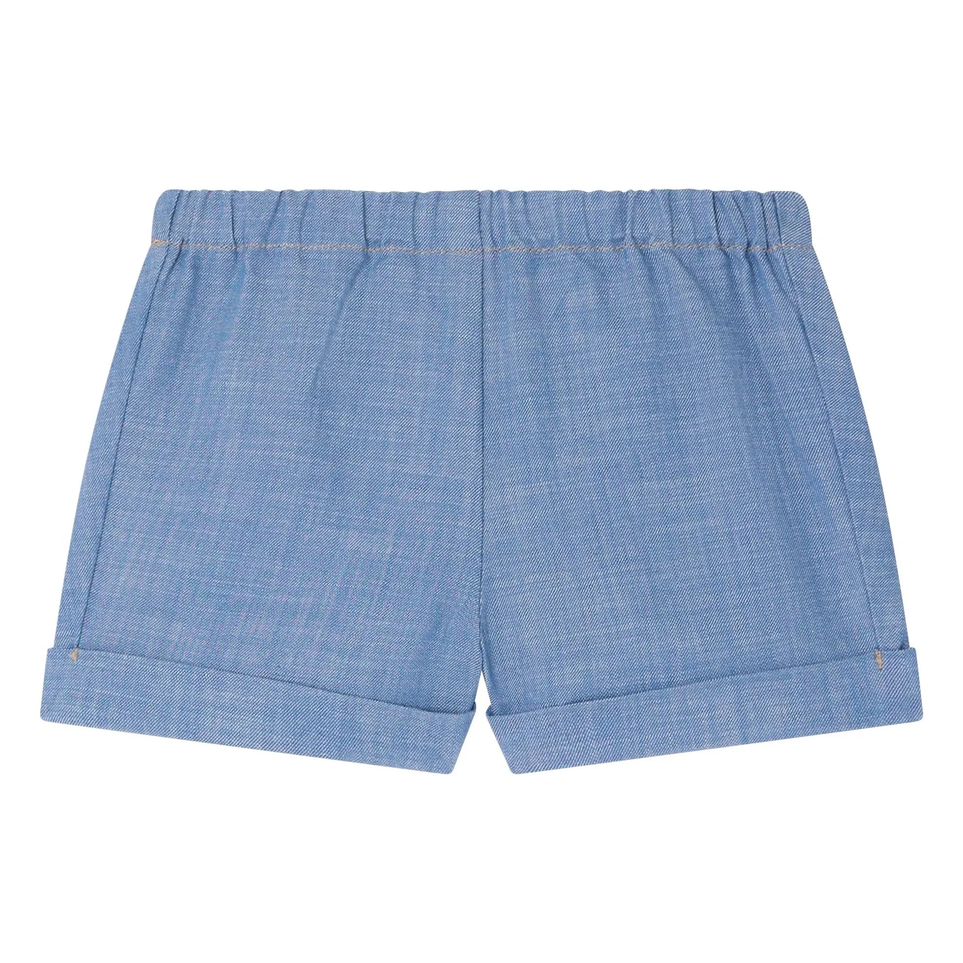 Bonpoint - Ecady Chambray Organik Pamuk Şort | Mavi