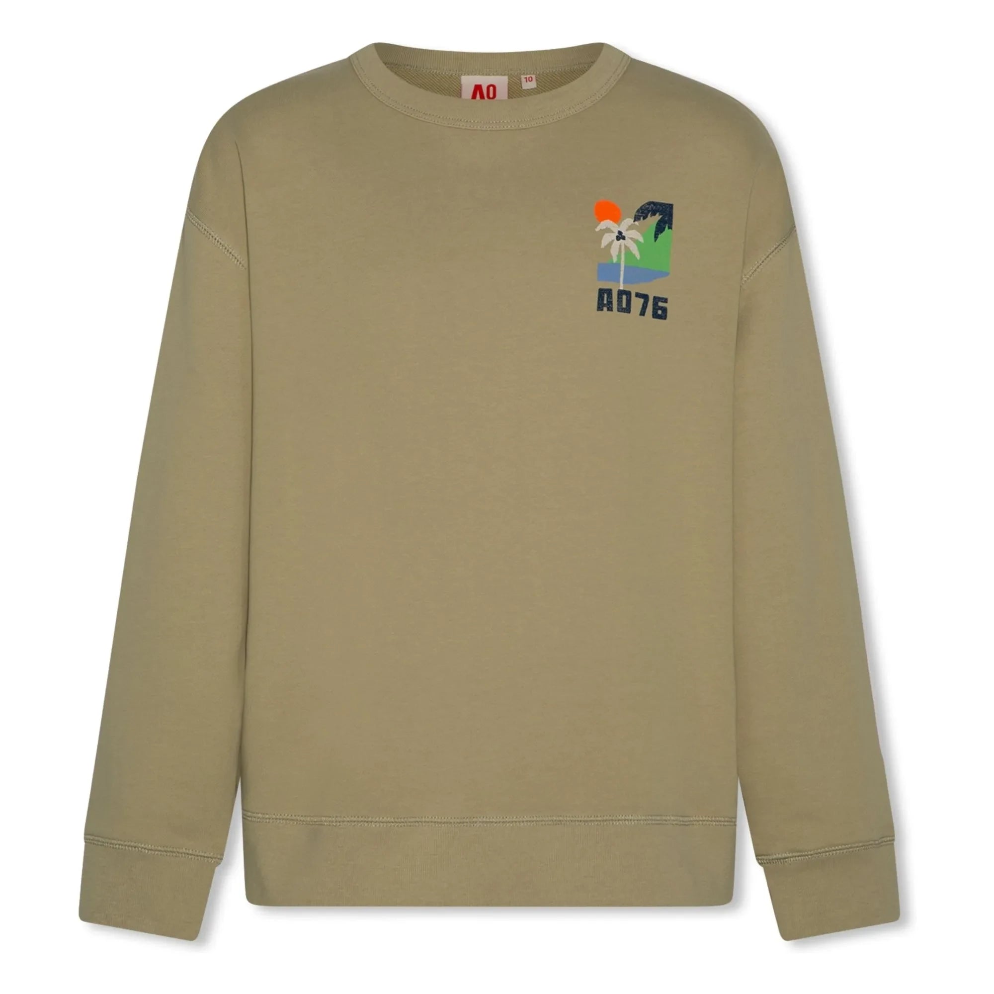 AO76 - Oscar Landscape Recycled Cotton Sweatshirt | Khaki