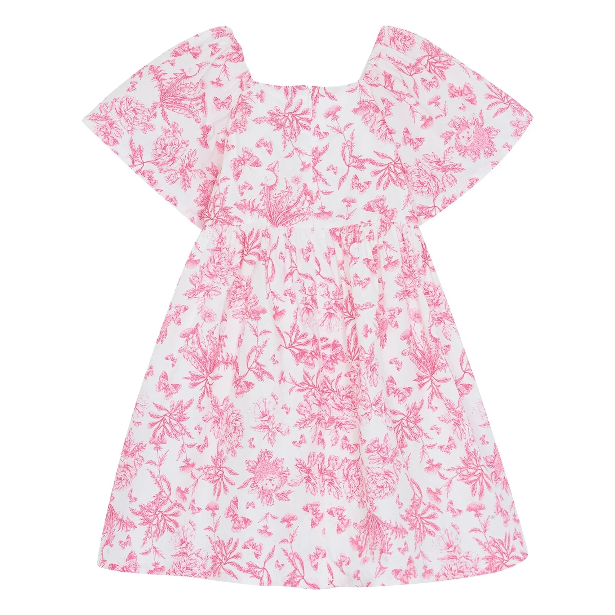 Tartine et Chocolat - Çiçek Desenli Elbise - Toile de Jouy İlhamlı | Pembe