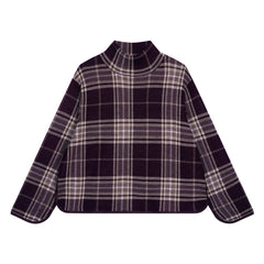 Bompard - Yün Tartan Kazak | Garnet