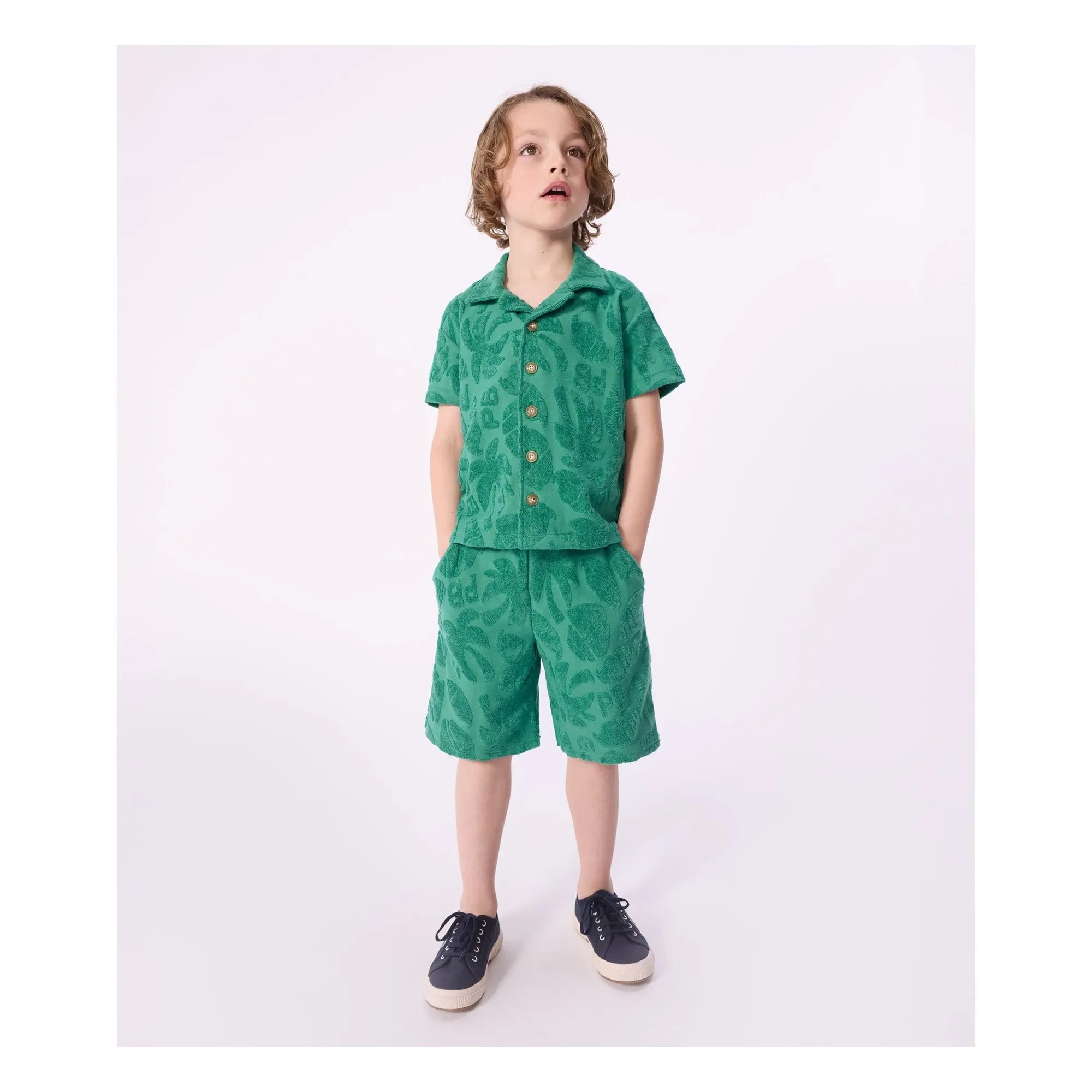 Petit Bateau - Organic Cotton Terry Cloth Shirt | Green