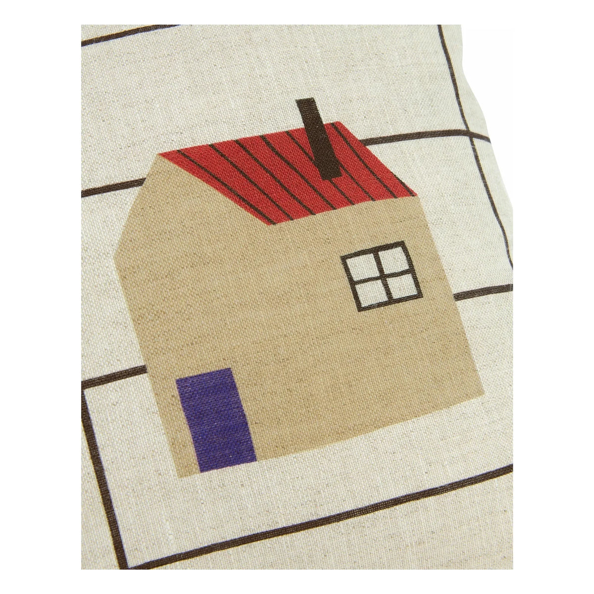 Nobodinosis - Maison Vibes rectangular pillow - French linen | Ecru