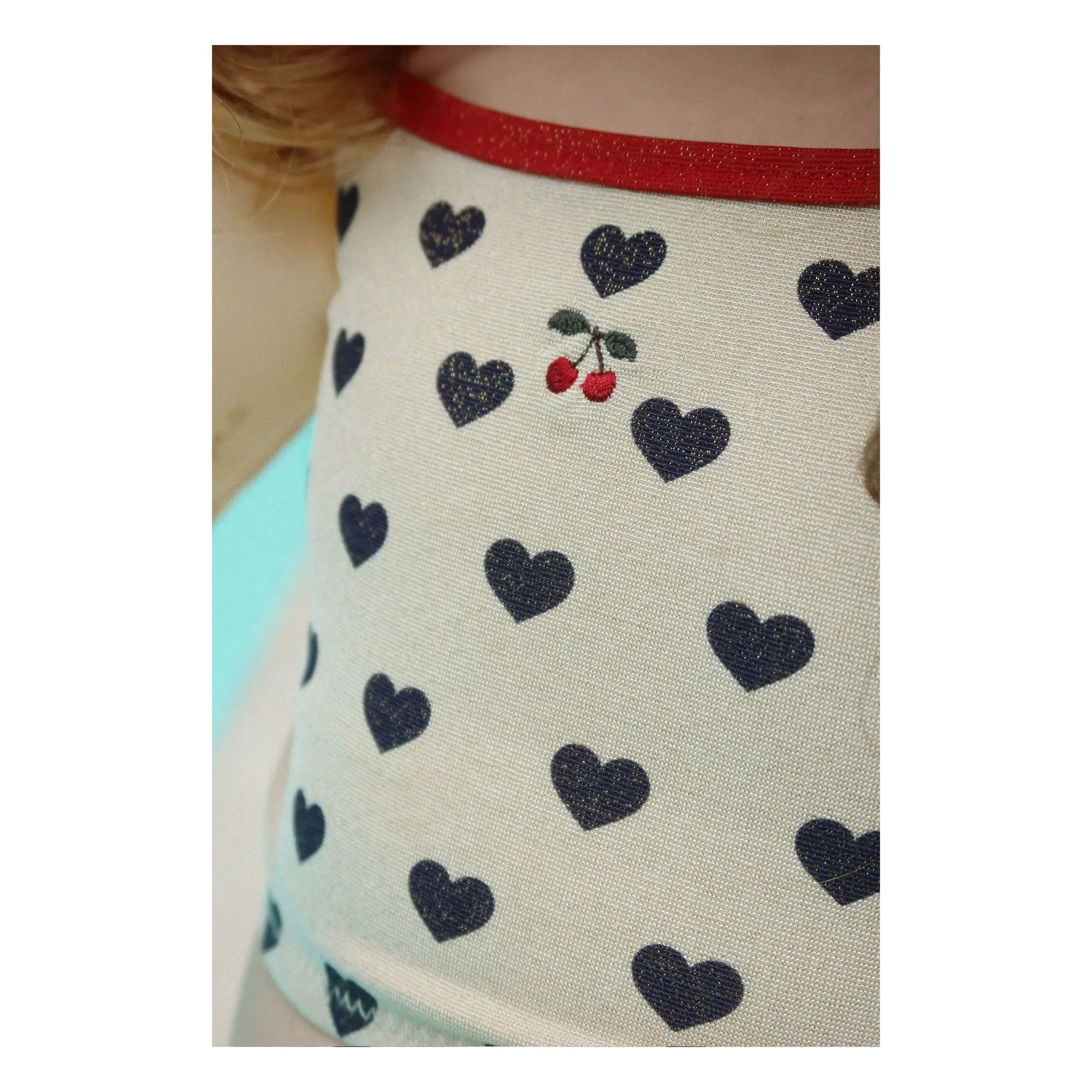 Konges Sløjd - Manon Hearts Glitter Skirted Swimsuit | Ecru