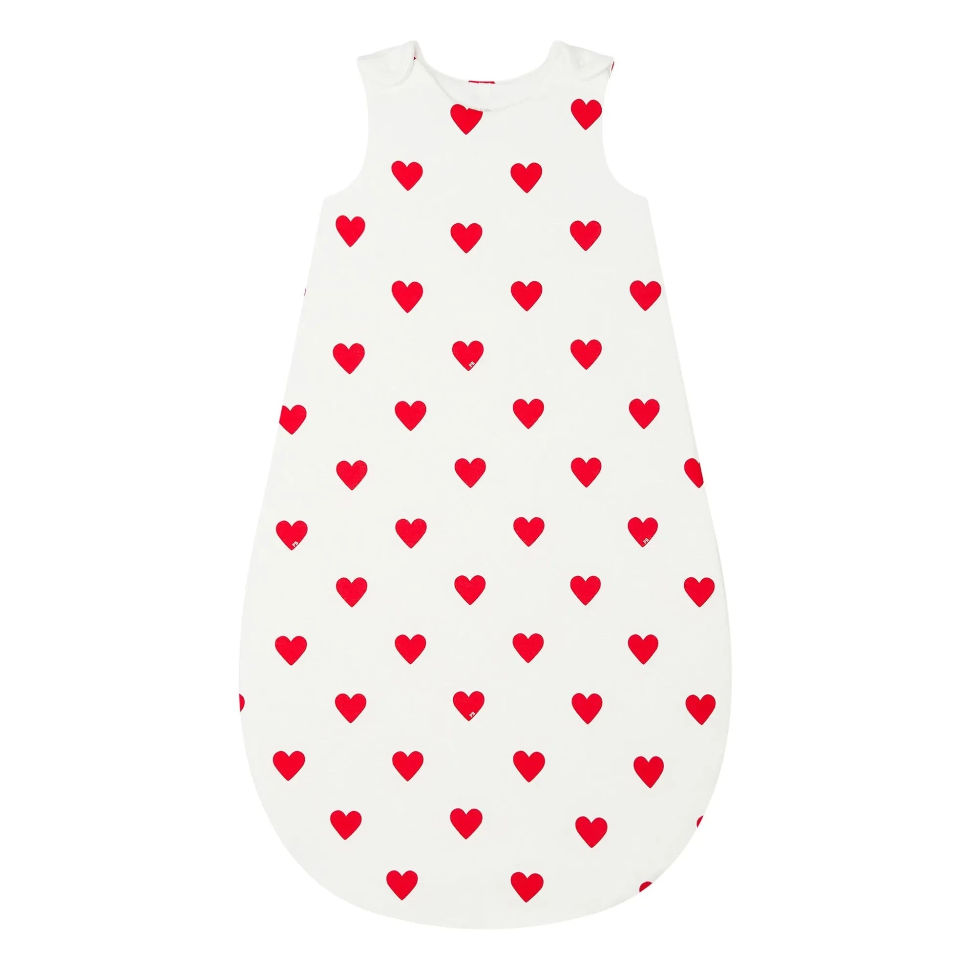 Petit Bateau - Heart-shaped Sleep Suit | Red