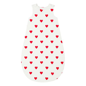 Petit Bateau - Heart-shaped Sleep Suit | Red
