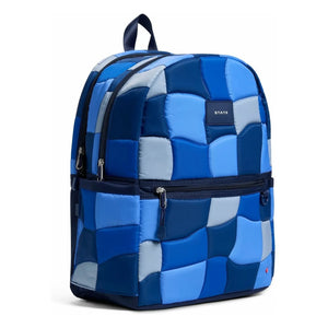State Bags - Kane Double Pocket Plaid Backpack | Blue