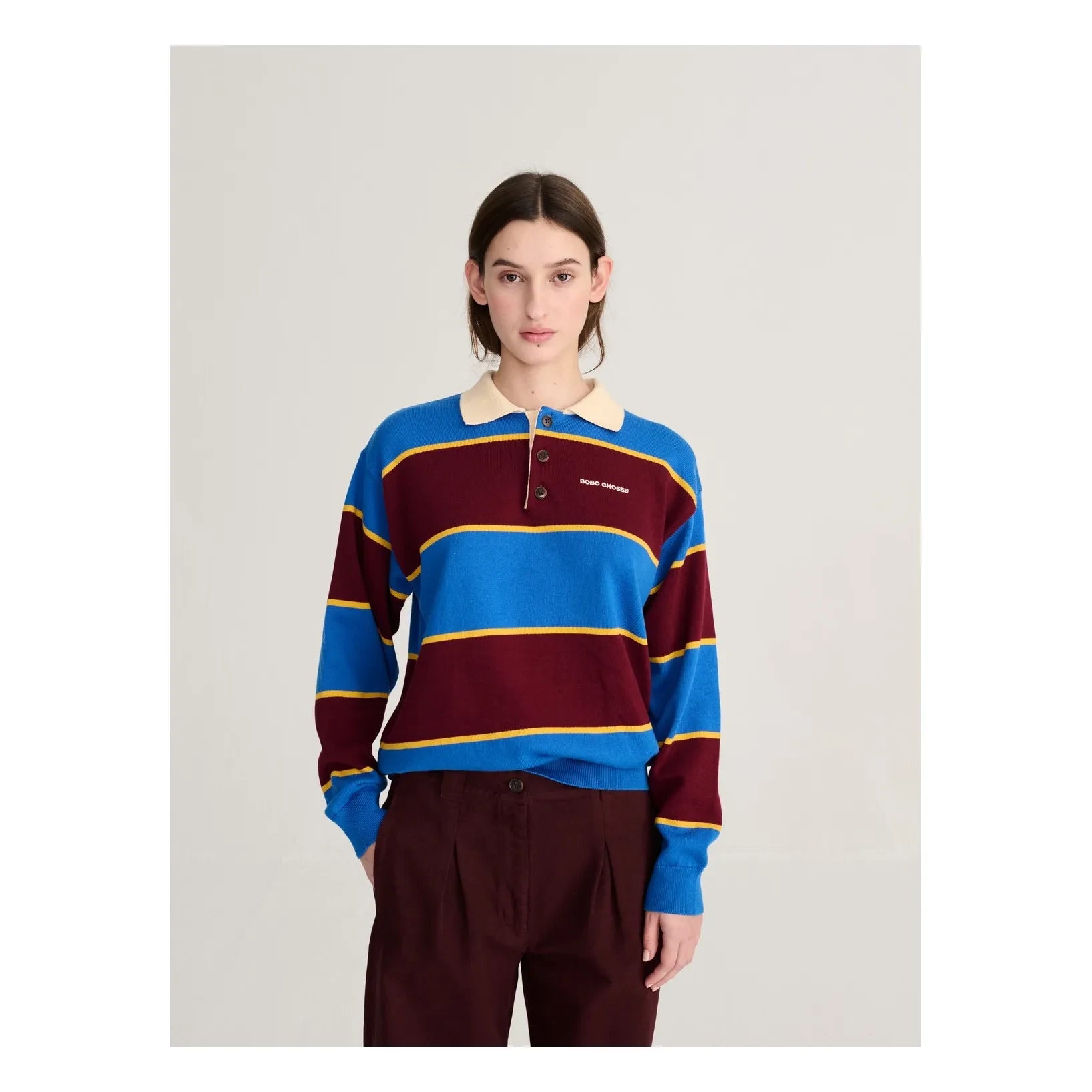 Bobo Choses - Sweat Polo Organik Pamuk | Mavi